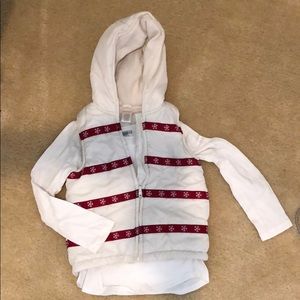 Jeans with white long sleeve shirt